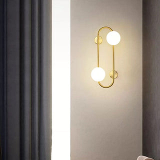Multi balls wall light black and gold — spherical glass shade elegance