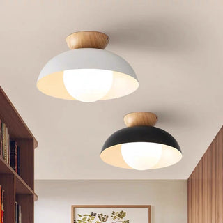 Plafonnier semi-encastré | Luminaire moderne minimaliste en métal et verre pour salon