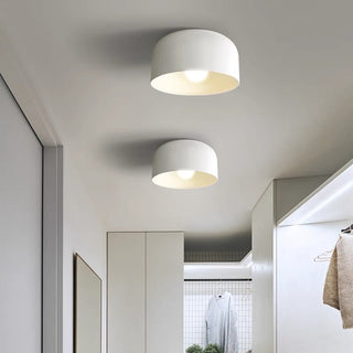 Round iron Nordic ceiling fixture, Scandinavian flush mount