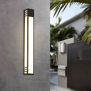 Black LED outdoor wall light IP55 rated — energy saving modern sconce