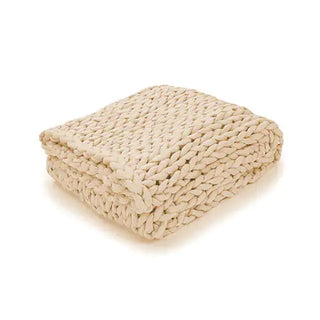weighted knitted blanket wool comfort throw deep pressure touch set view