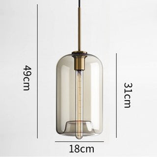 Industrial Amber Pendant Light – Vintage Glass Shade With Warm Rustic Glow
