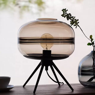 Designer glass shade lamp setting — modern E27 wide