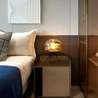 Modern glass shade lamp detail — E27 warm texture