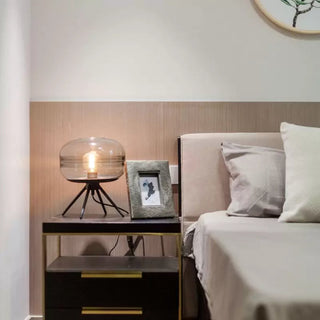 Modern glass shade lamp ambient — E27 warm glow