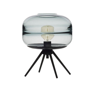 Designer glass table lamp wide — modern E27 warm