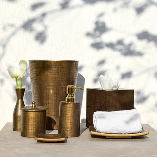 resin 7-piece vintage jacquard pattern bathroom accessory kit product view