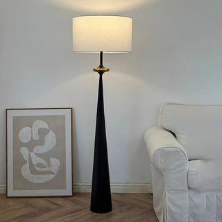 Minimalist floor lamp wide — Japanese fabric iron warm