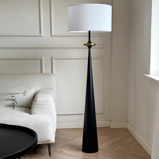 Japanese fabric floor lamp side — minimalist iron warm glow