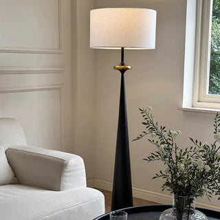 Fabric shade standing lamp setting — Japanese minimalist wide