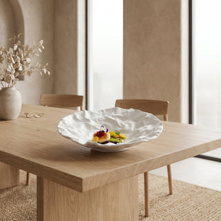 Japanese Folded-Rim Deep Ceramic Plate – Premium