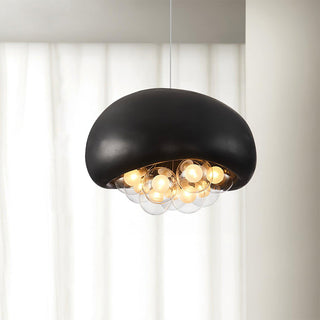 Nordic cement pendant showing matte textured surface