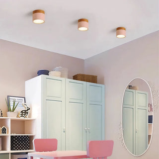 Mini Cylinder Ceiling Light - Aluminum Modern Flush Mount LED Fixture