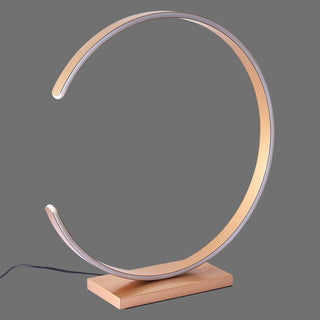 Gold Arc Table Lamp – Modern Arc Shaped Lamp with Warm Ambient Lighting