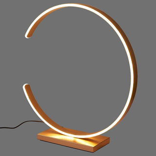 Gold Arc Table Lamp – Modern Arc Shaped Lamp with Warm Ambient Lighting