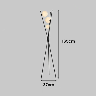 Floor Lamp – Modern Energy Efficient Lighting with Transparent Glass Balls