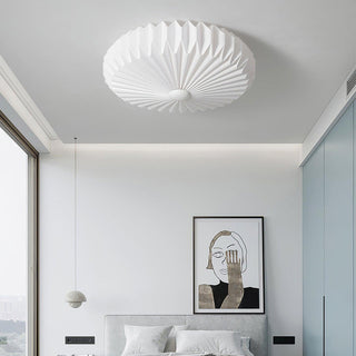 Origami pleated cloud ceiling fixture illuminated, modern LED