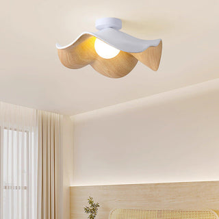 Lotus resin Scandinavian ceiling lamp, warm ambient design