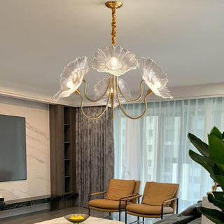 Contemporary modern glass lotus chandelier ceiling pendant