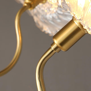 Contemporary lotus leaf glass chandelier living room lamp