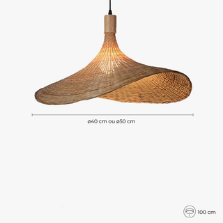 Bamboo Pendant Lamp – Bohemian Pendant Light for Interiors | Handwoven Natural Ceiling Light