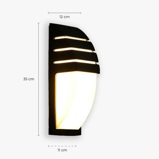 Outdoor Wall Light – Black Aluminum Modern Fixture with Motion Sensor Lamp
