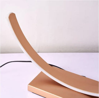 Gold Arc Table Lamp – Modern Arc Shaped Lamp with Warm Ambient Lighting