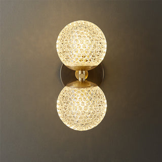 Copper luxury ball 1-light wall sconce — warm metallic