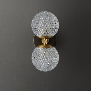 Warm copper luxury ball wall lamp metallic — sconce