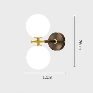 Copper ball luxury warm metallic wall lamp — sconce