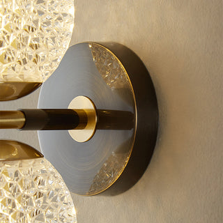 Luxury copper ball wall sconce warm — metallic fixture
