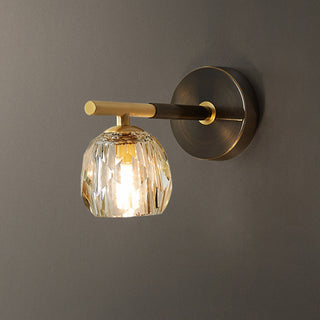 Copper Wall Sconce – Luxury 1-Light Modern Copper Ball Light with Warm Metallic Finish