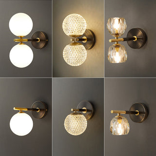 Copper Wall Sconce – Luxury 1-Light Modern Copper Ball Light with Warm Metallic Finish