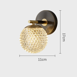 Luxury copper metallic ball wall lamp — warm sconce