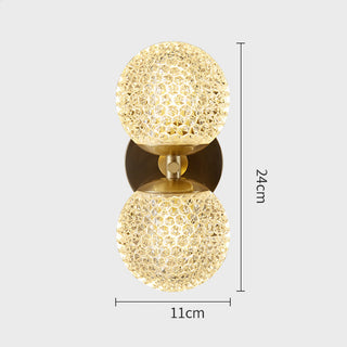 Copper Wall Sconce – Luxury 1-Light Modern Copper Ball Light with Warm Metallic Finish