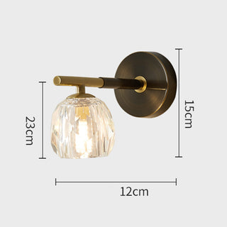 Copper Wall Sconce – Luxury 1-Light Modern Copper Ball Light with Warm Metallic Finish