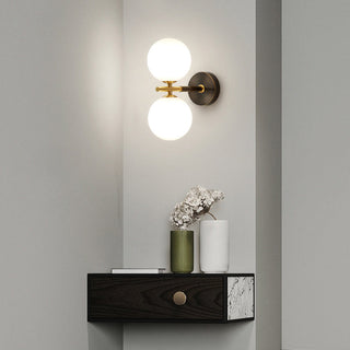 Copper ball luxury wall lamp 1-light — warm metallic sconce