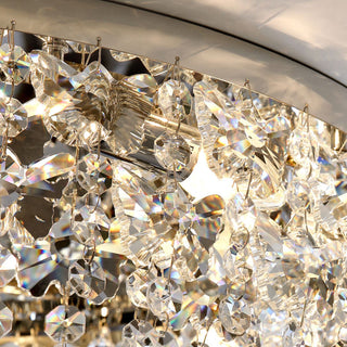 Crystal Chrome Ceiling Light – Luxury Flush Mount Lighting For Elegant Bedroom