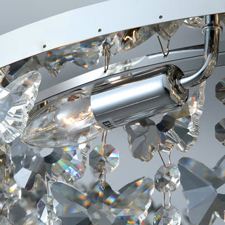 Crystal Chrome Ceiling Light – Luxury Flush Mount Lighting For Elegant Bedroom
