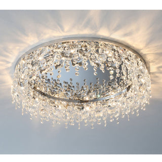 Elegant crystal chrome ceiling light – luxury flush mount glow