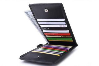 alligator leather wallet haven handmade classic men's card holder snap closure detail