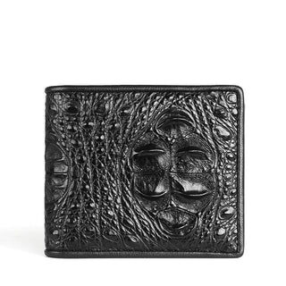 crocodile leather wallet haven genuine crocodile skin men's business billfold zipper pocket lifestyle view