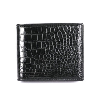 croc leather wallet haven luxury men's business wallet bill compartments card holder front view