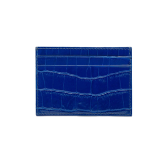 red leather card holder haven slim italian crocodile pattern wallet men studio view