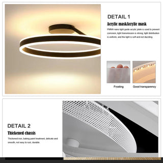 Nordic LED Ceiling Light – Modern Circle Lamp With Adjustable Brightness