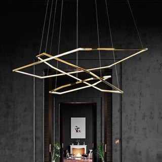 Geometric Pendant Light – Modern Ceiling Light | Gold Metal Polygon Fixture