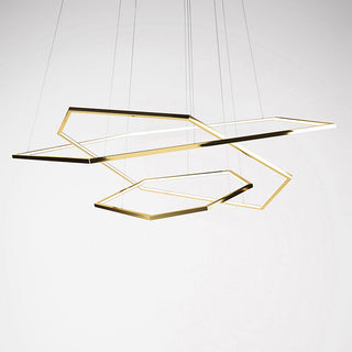 Geometric Pendant Light – Modern Ceiling Light | Gold Metal Polygon Fixture