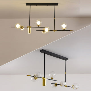 LED gold tiered chandelier side — sputnik modern ceiling lamp
