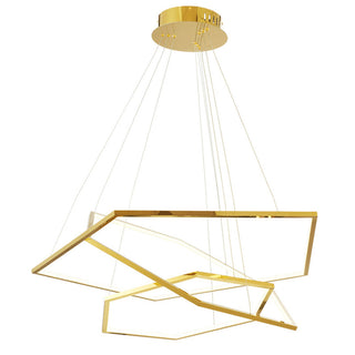 Geometric Pendant Light – Modern Ceiling Light | Gold Metal Polygon Fixture