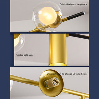 LED Sputnik Chandelier – Modern 7 Light Gold Tier Contemporary Fixture